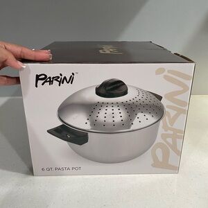 Parini 6 quart Stainless Steel Pasta Pot with Lid